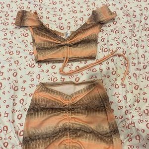 Crop top & skirt set